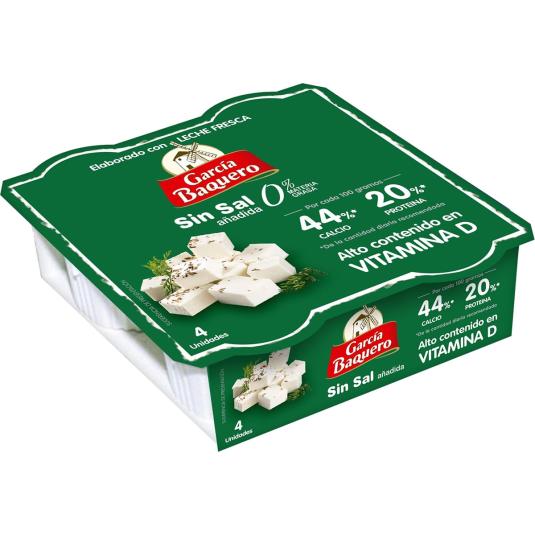 Queso Fresco de Burgos 0%MG sin sal 4x60g