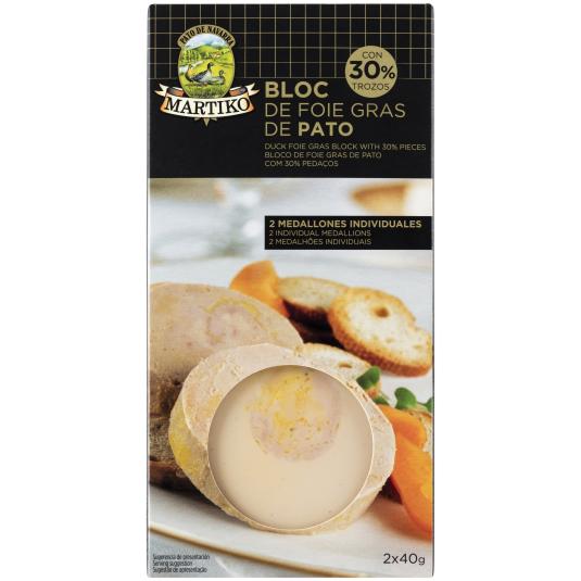 Bloc de Foie de pato con 30% trozos Martiko - 2x40g