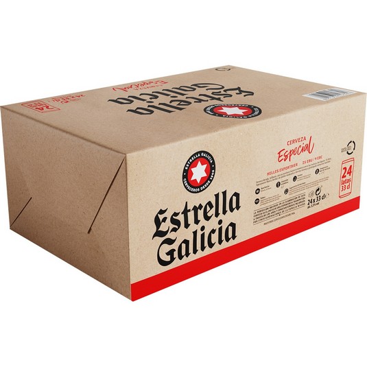 Cerveza rubia Estrella Galicia - 24x33cl