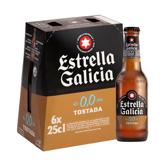 Cerveza Tostada 0,0% - Estrella Galicia - 6x25cl