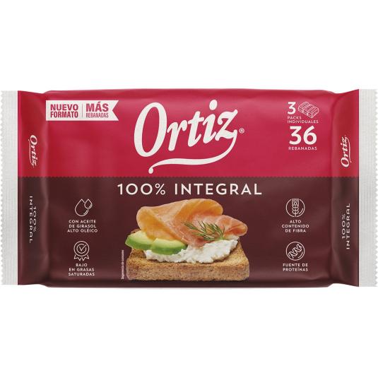 Pan tostado 100% integral - 36 uds