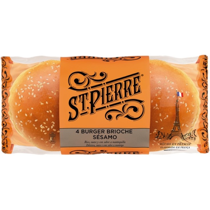 Pan burger brioche sésamo - 4 uds