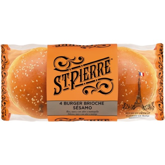 Pan burger brioche sésamo - 4 uds