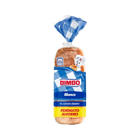 Pan de molde blanco con corteza 0% azúcares
