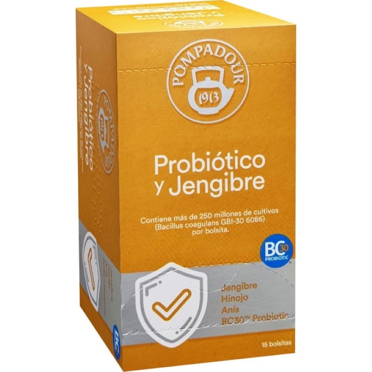 Infusión con probióticos y jengibre Pompadour - 36g Infusión con probióticos y jengibre Pompadour - 36g