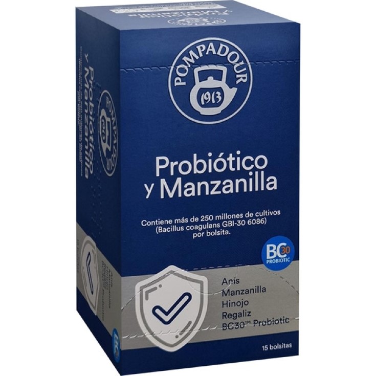 Infusión con probióticos y manzanilla Pompadour - 36g Infusión con probióticos y manzanilla Pompadour - 36g