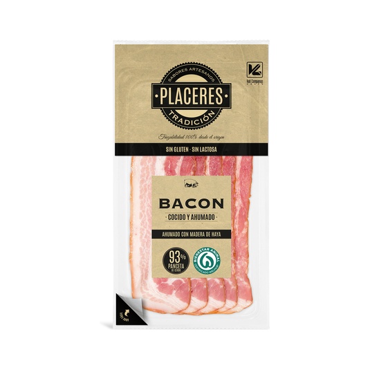 Lonchas De Bacon Cocido Y Ahumado