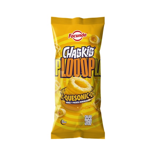 Snacks de maíz y patata horneados Chaskis Loop Quesonic 