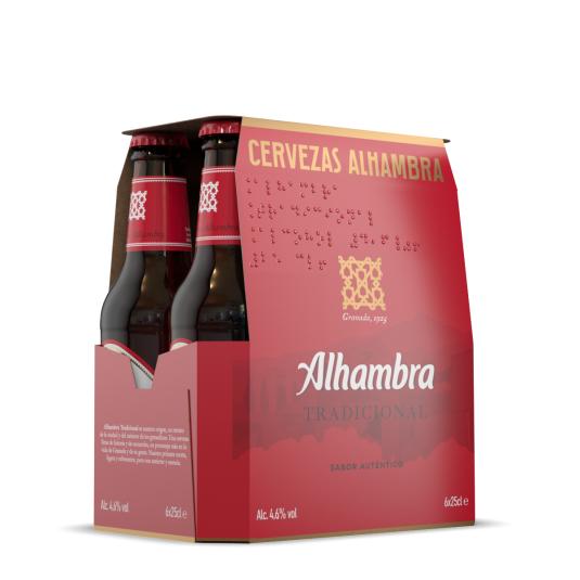 Cerveza Rubia Tradicional - Alhambra - 6x25cl