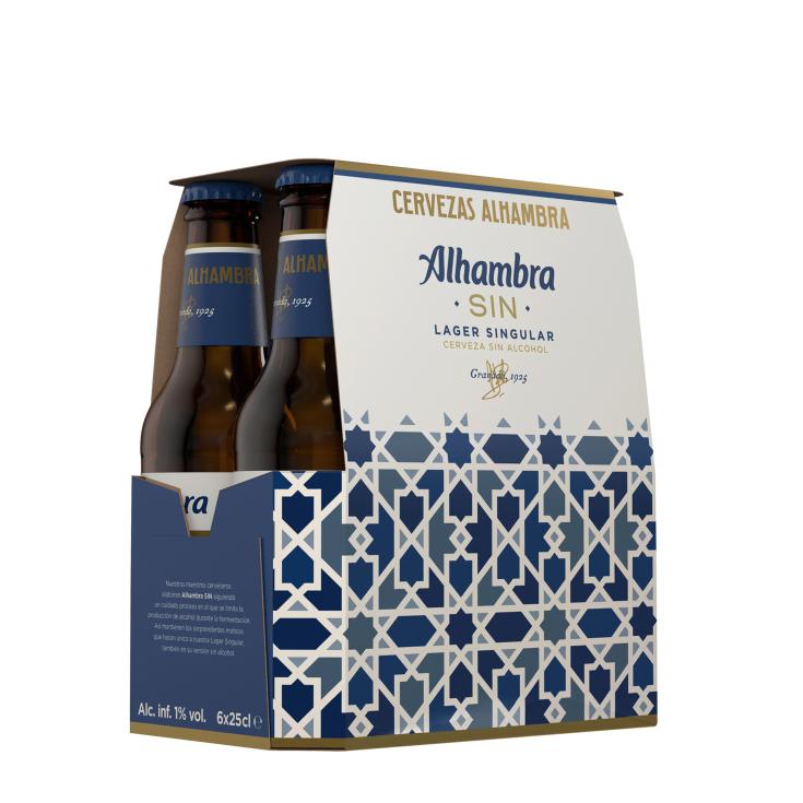 Cerveza Rubia Sin Alcohol - Alhambra - 6x25cl