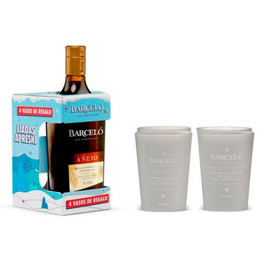 Ron + 4 Vasos - Barceló - 70cl