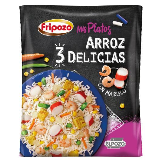 Arroz 3 delicias con marisco El Pozo Fripozo - 500g