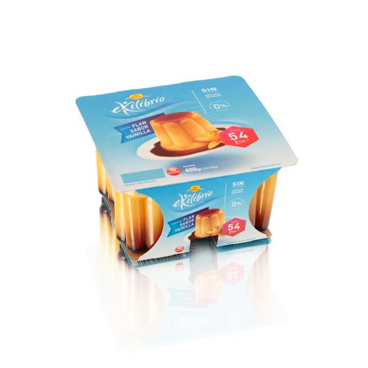 Flan de vainilla desnatado 0% M.G - Reina - 4x100g