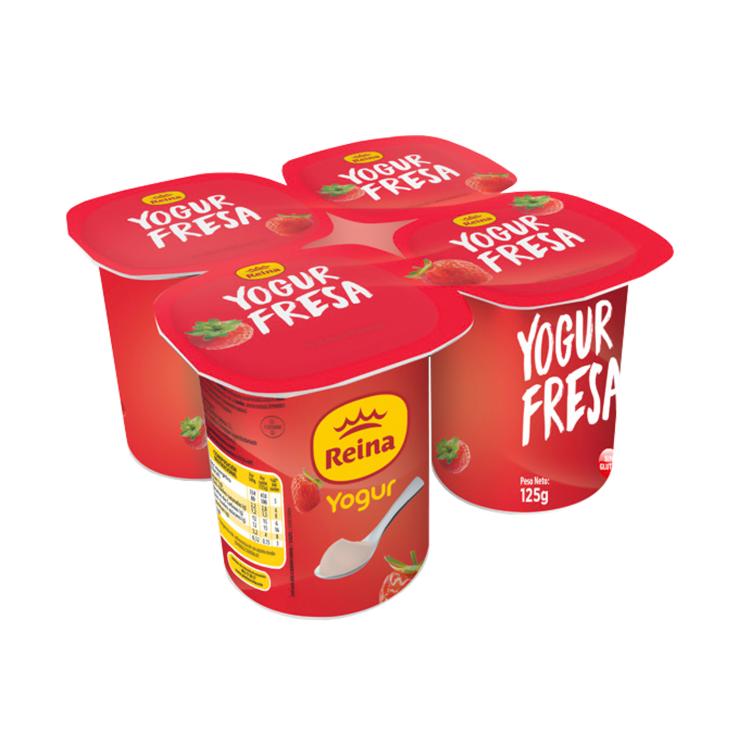 Yogur sabor fresa - Reina - 4x125g Yogur sabor fresa - Reina - 4x125g
