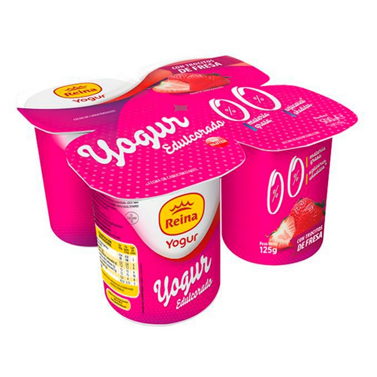 Yogur desnatado de proteínas sabor fresa Danone pack 4 x 100 g