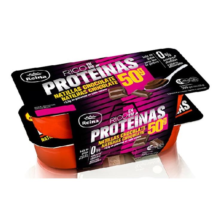 Natillas chocolate Proteína 50g Reina - 4x125g