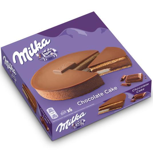 Tarta de chocolate y bizcocho 6 porciones Milka - 350g
