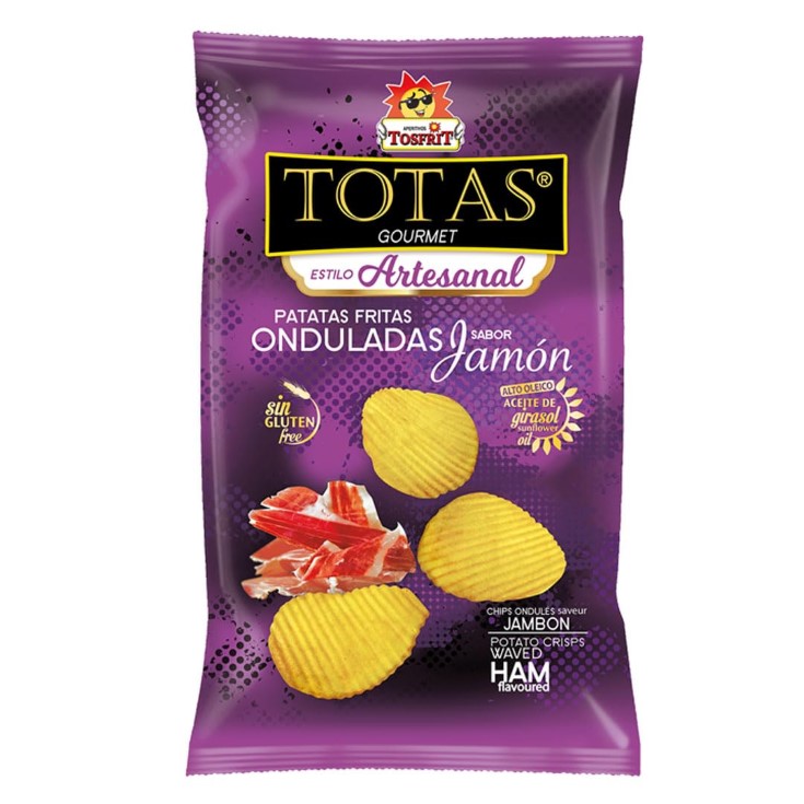 Patatas onduladas sabor jamón - 110g