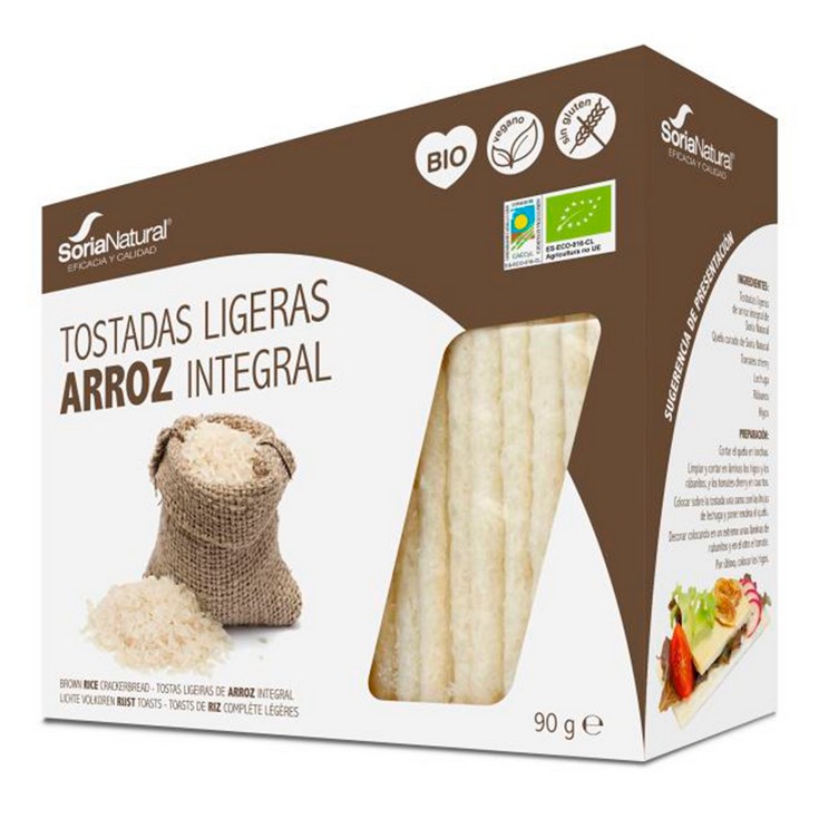 Tostadas de arroz integral ligeras 90g