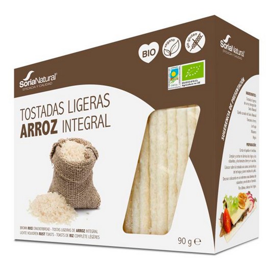 Tostadas de arroz integral ligeras 90g