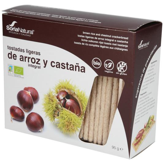 Tostadas Arroz/Castañas Ecológicas S/Gluten 95g