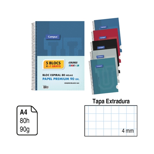 Pack Cuadernos 4+1 gatis