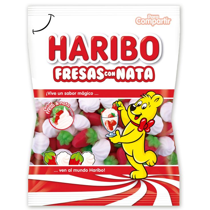 Gominolas de fresa con nata Haribo - 150g