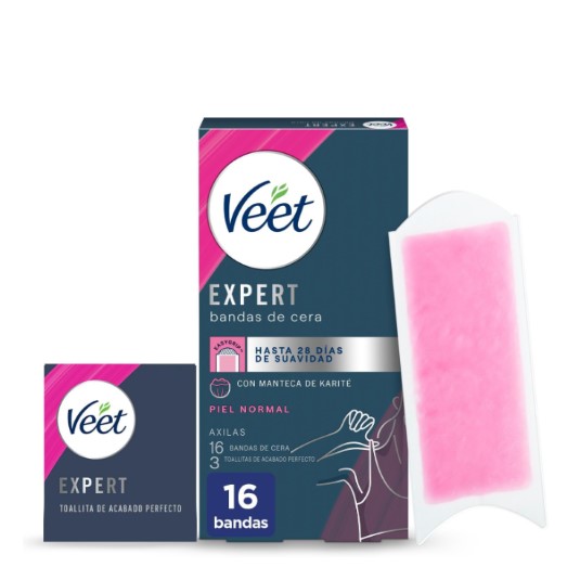 Bandas depilatorias de cera para axilas