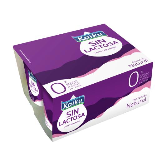 Yogur 0% Natural sin lactosa 4x125g