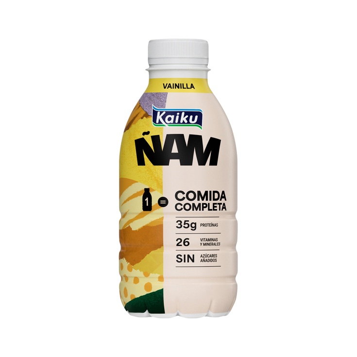 ÑAM vainilla 1 comida completa 35g proteínas 26 vitaminas 