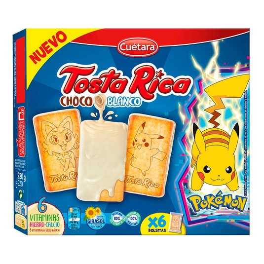 Galletas con chocolate blanco - Tosta Rica - 220g