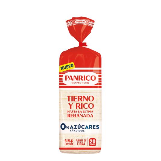 Pan Blanco sin corteza 0% azucares - Panrico - 450g