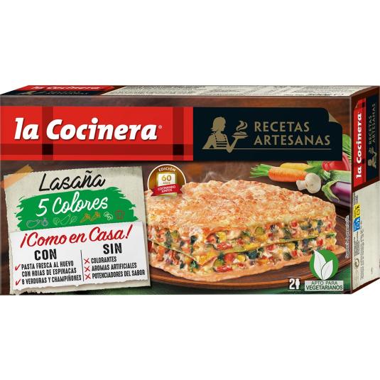 Lasaña 5 colores 500g