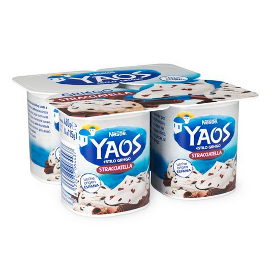 Yogur griego stracciatella - Yaos - 4x125g