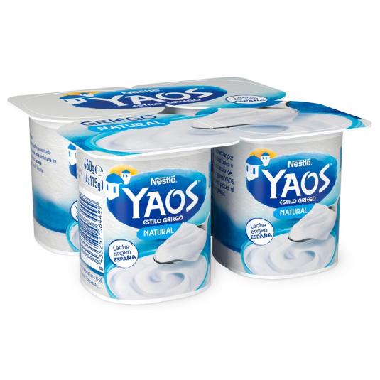 Yogur griego natural - Yaos - 4x115g