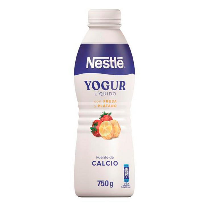 Yogur líquido fresa y plátano - Nestlé - 750g