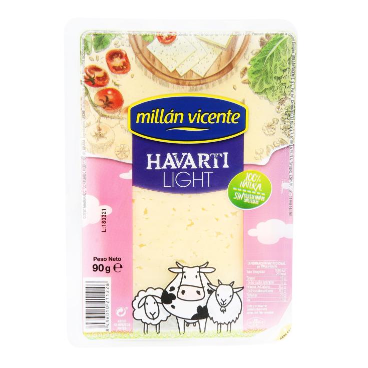 Queso en Lonchas Havarti Light 90g