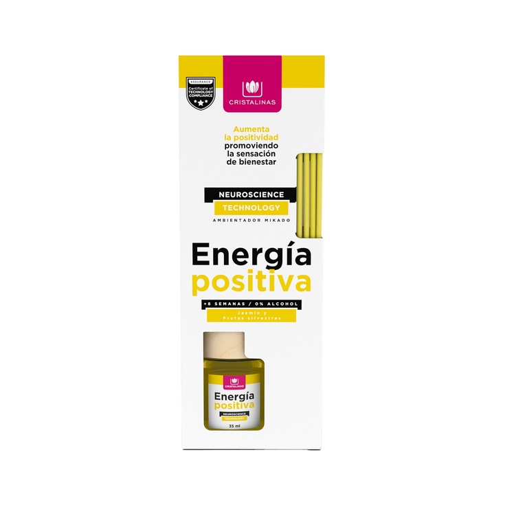 Ambientador mikado Energía Positiva aroma jazmín y frutas