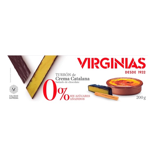 Turrón de crema catalana 0% Virginias - 200g