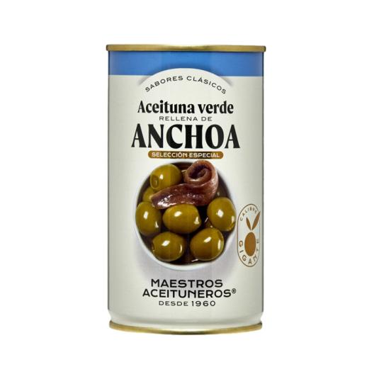 Aceitunas rellenas de anchoa Maestros Aceituneros - 150g
