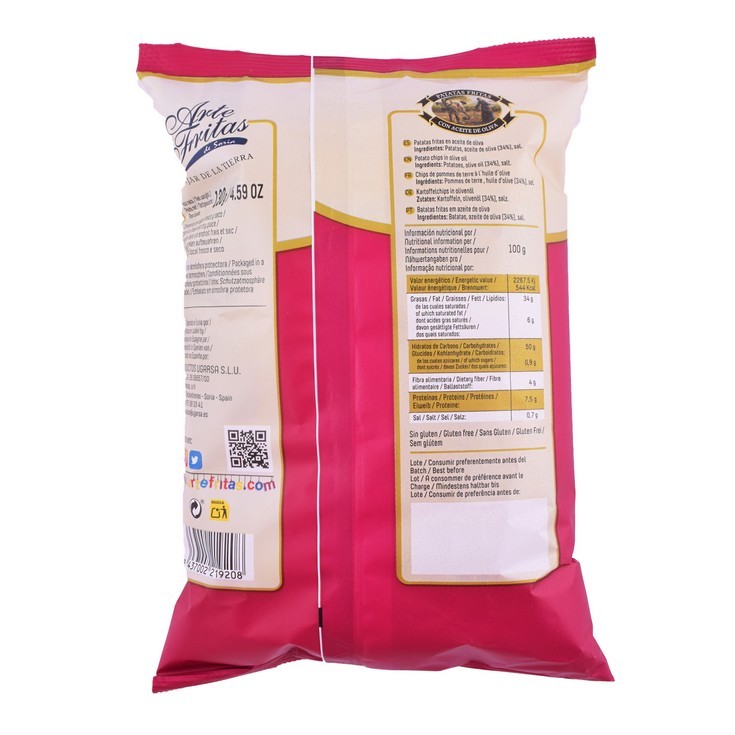 Patatas fritas onduladas aceite de oliva - Artefritas - 130g