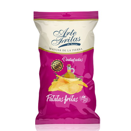 Patatas fritas onduladas aceite de oliva - Artefritas - 130g Patatas fritas onduladas aceite de oliva - Artefritas - 130g