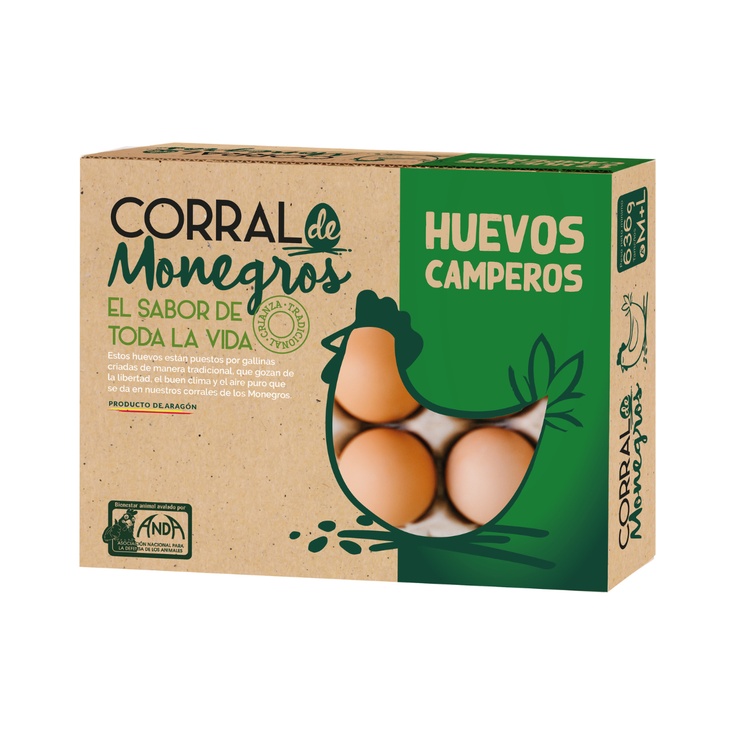 Huevos camperos M-L Corral de Monegros 6 uds