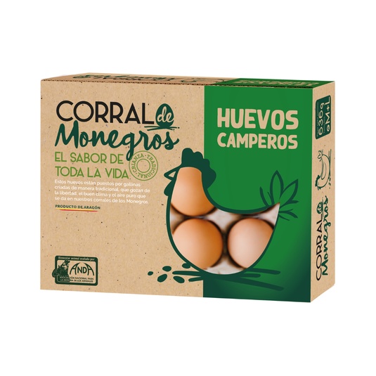 Huevos camperos M-L Corral de Monegros 6 uds