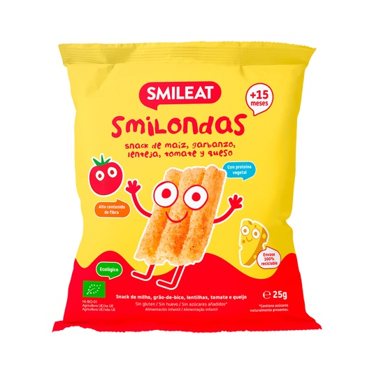  snack de maíz, garbanzo, lenteja, tomate y queso ecológico 