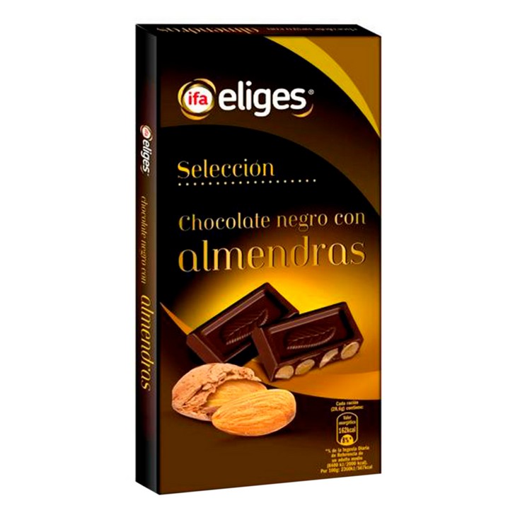 Chocolate negro con almendras 200g