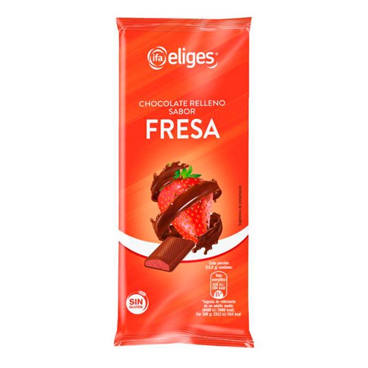 Chocolate relleno de fresa - Eliges - 100g
