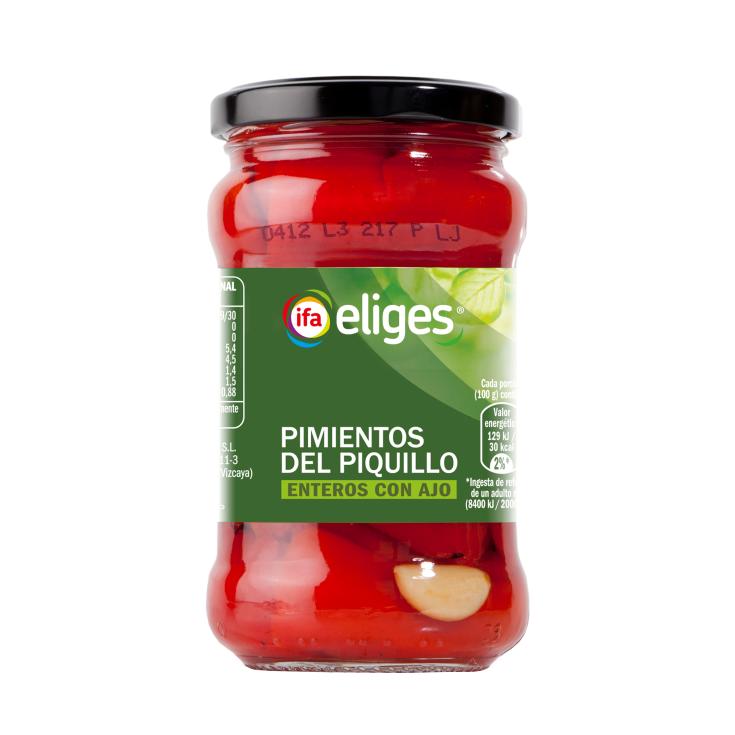 Pimientos del piquillo enteros al ajillo - Eliges - 220g Pimientos del piquillo enteros al ajillo - Eliges - 220g