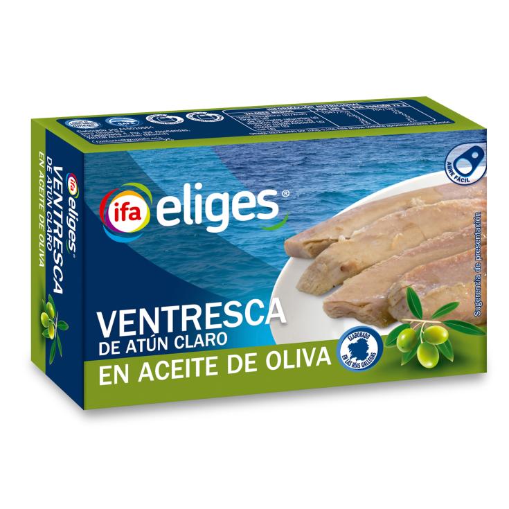 Ventresca de atún claro en aceite de oliva - Eliges - 73g Ventresca de atún claro en aceite de oliva - Eliges - 73g