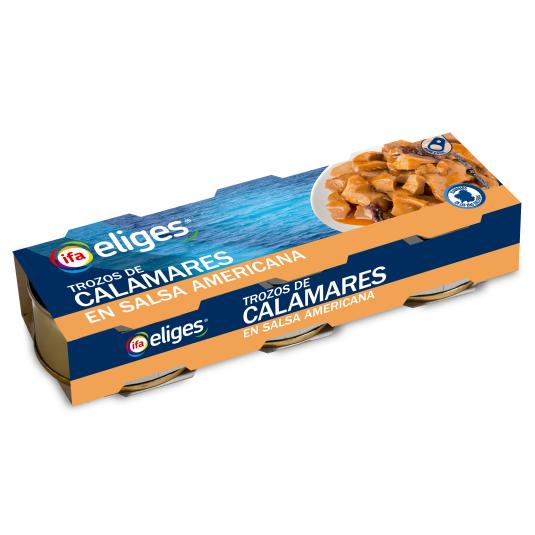Calamares en salsa americana - Eliges - 3x80g